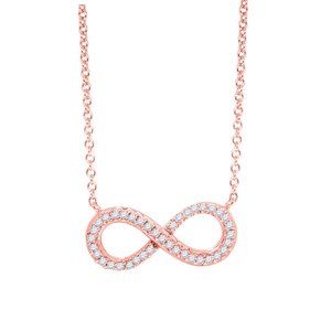 0.25Ct Moissanit Diamond Infinity Pendant Necklace